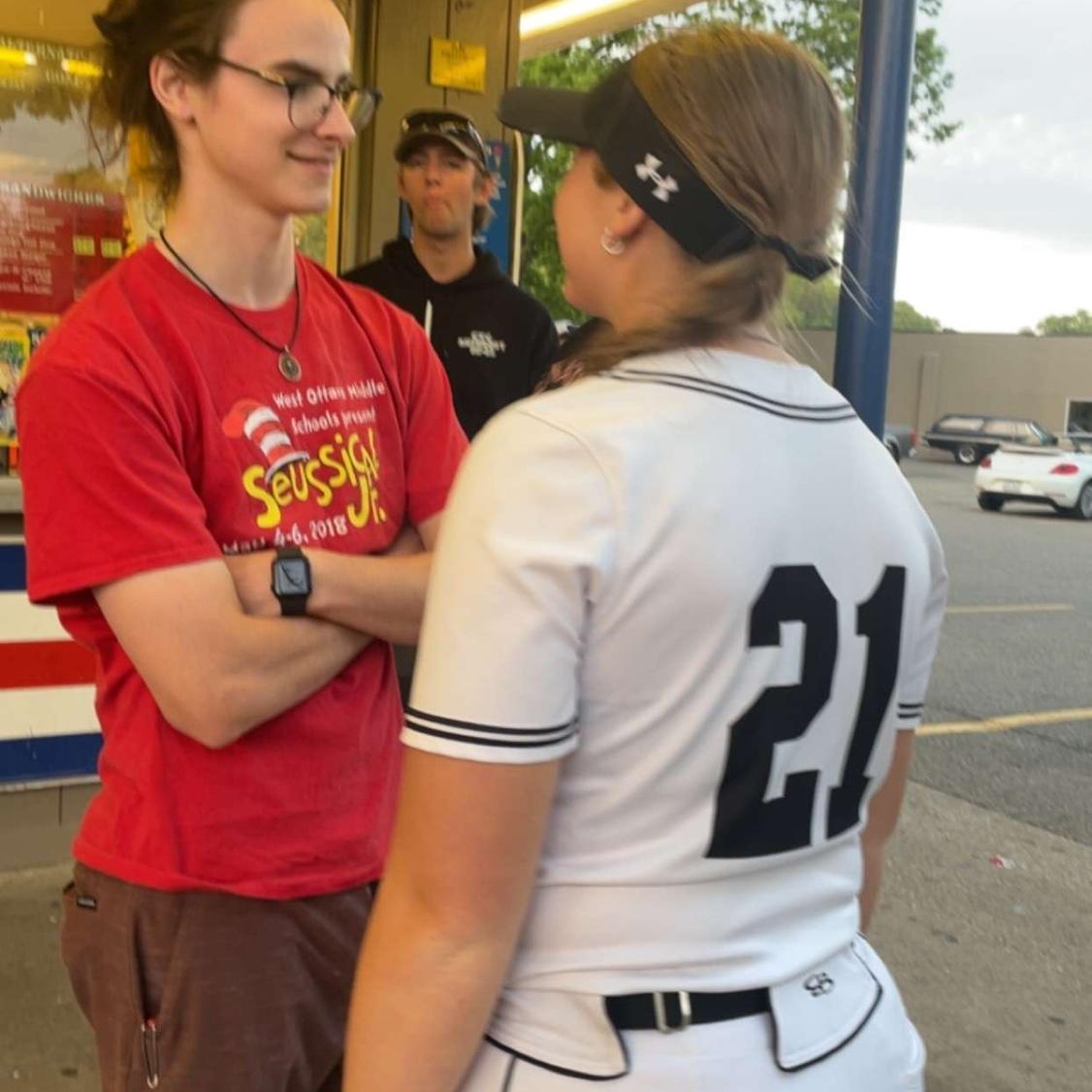After softball game meet-up at Captain Sundae