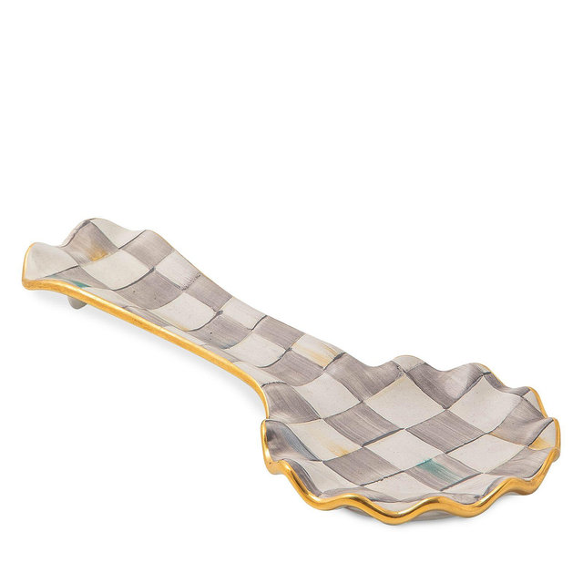 Mackenzie-Childs Sterling Check Spoon Rest