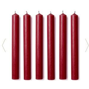 Dinner Candles in Aster Red