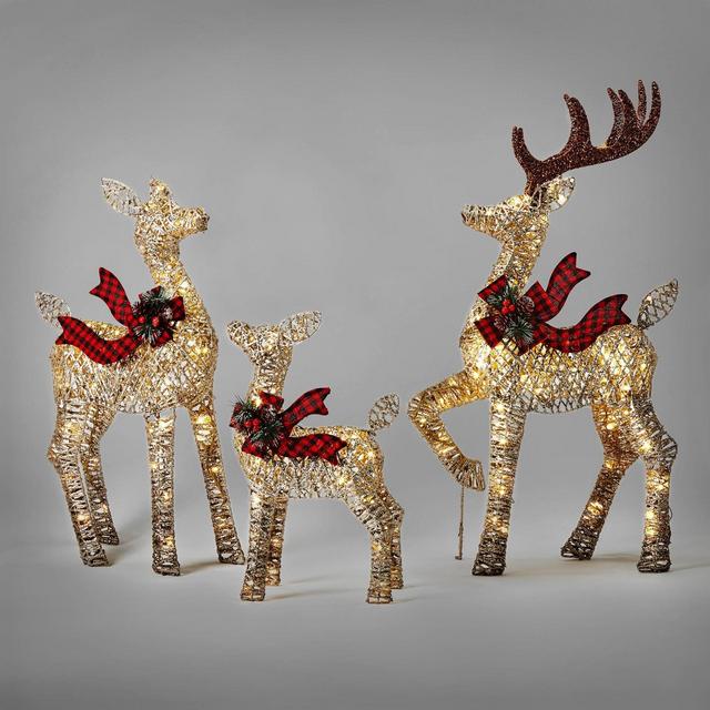3pk/42in Deer Family Christmas UL Novelty Sculpture - Wondershop™