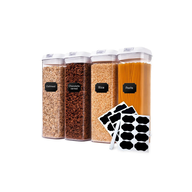 Cheer Collection Set of 4 65oz Airtight Food Storage Containers