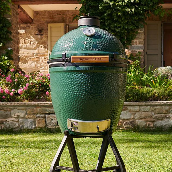 Big Green Egg 18.25 in. Large EGG in Nest Package Charcoal Kamado Grill and Smoker Green