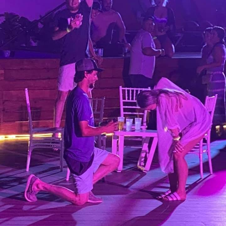 Rooftop bar in Puerto Vallerta where we got engaged 