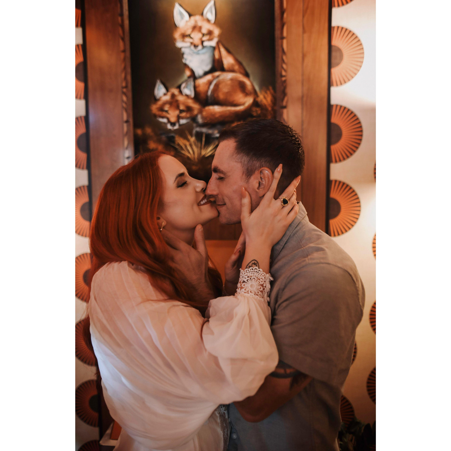 We did our engagement photos partly in "Nowhere Lounge". This bar used to be "Bob's Branch Office" owned by Jeremy's late grandparents.