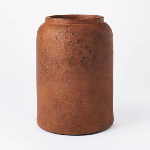 11" x 8" Rustic Vase Brown - Threshold™ designed with Studio McGee