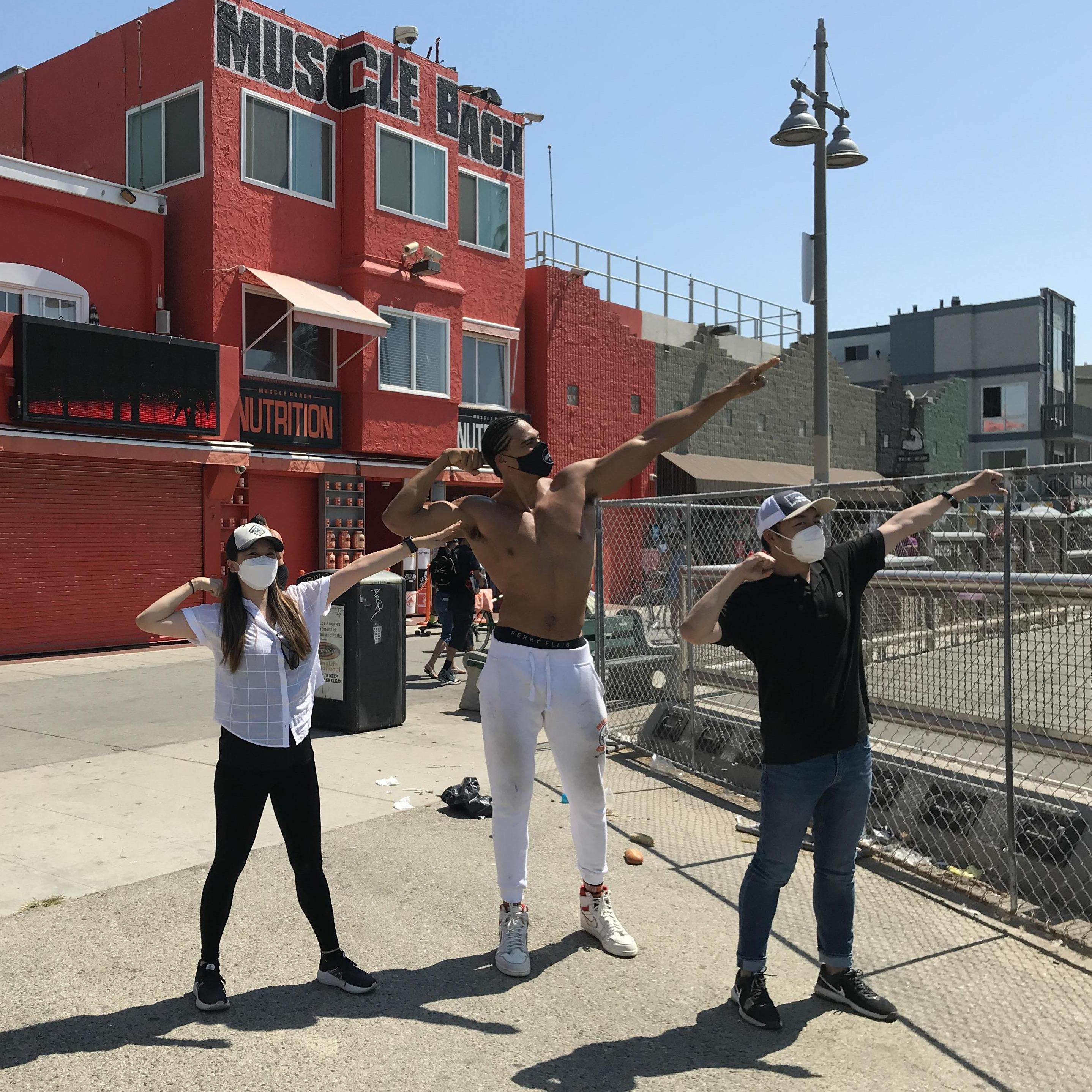 Muscle beach. Pretty good forms!