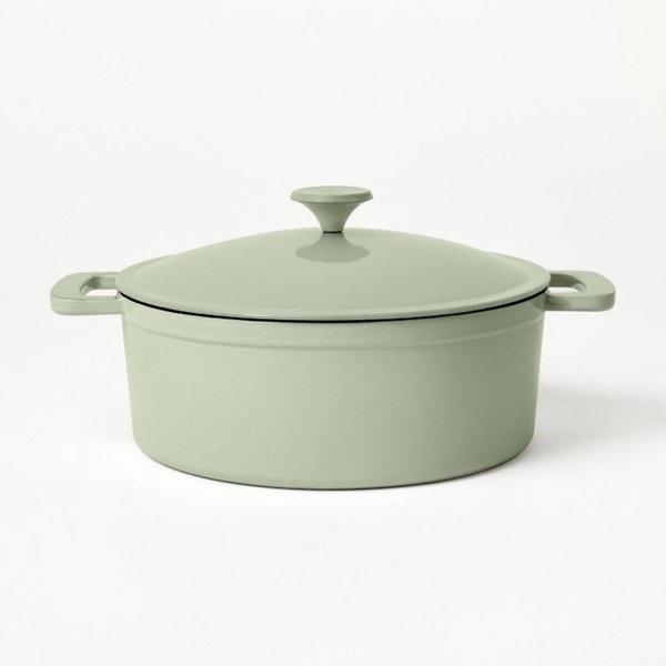 5.5qt Enamel Dutch Oven Sage Green - Figmint™