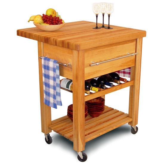 Butcher Table and Wine Rack