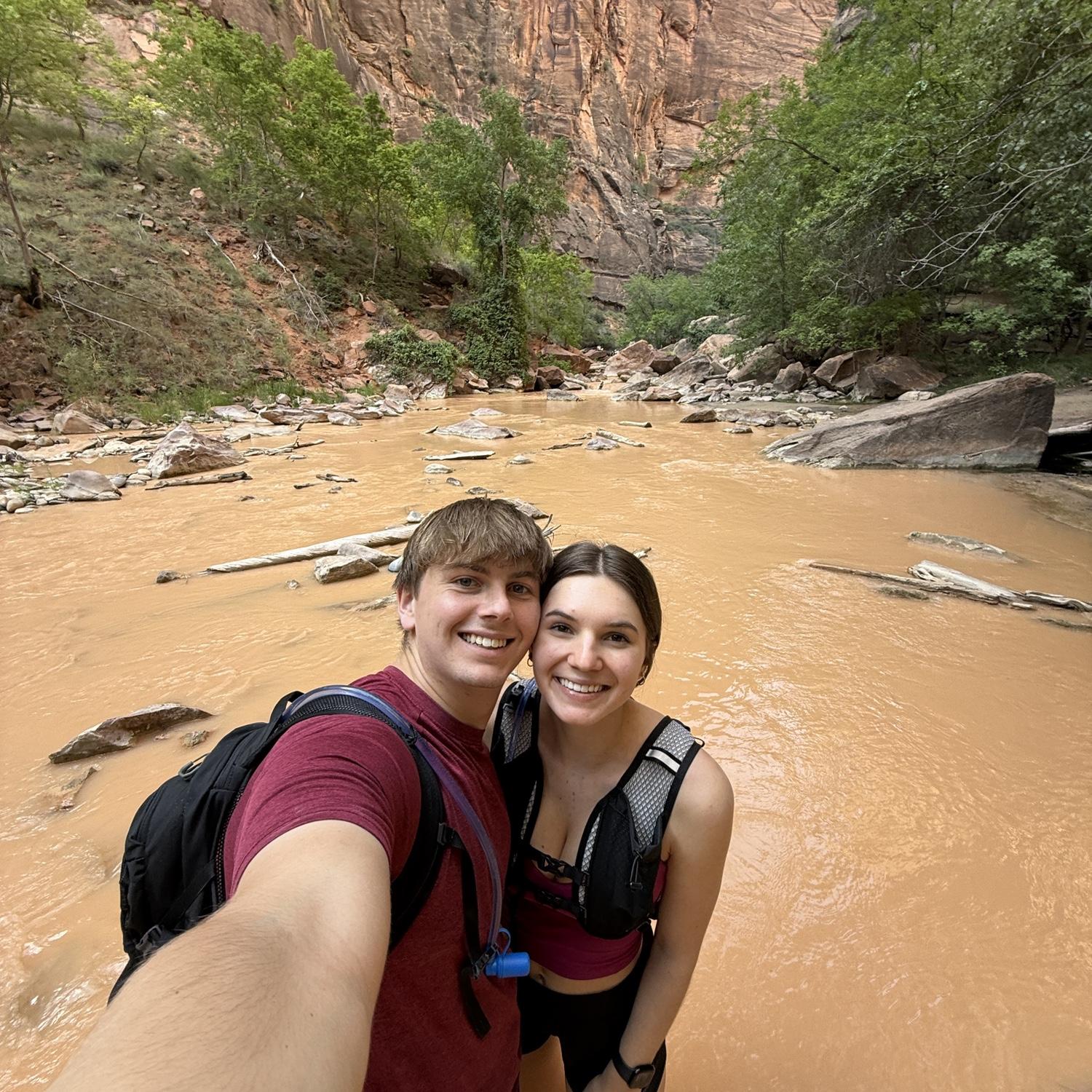 The Narrows hike in Zion National Park
