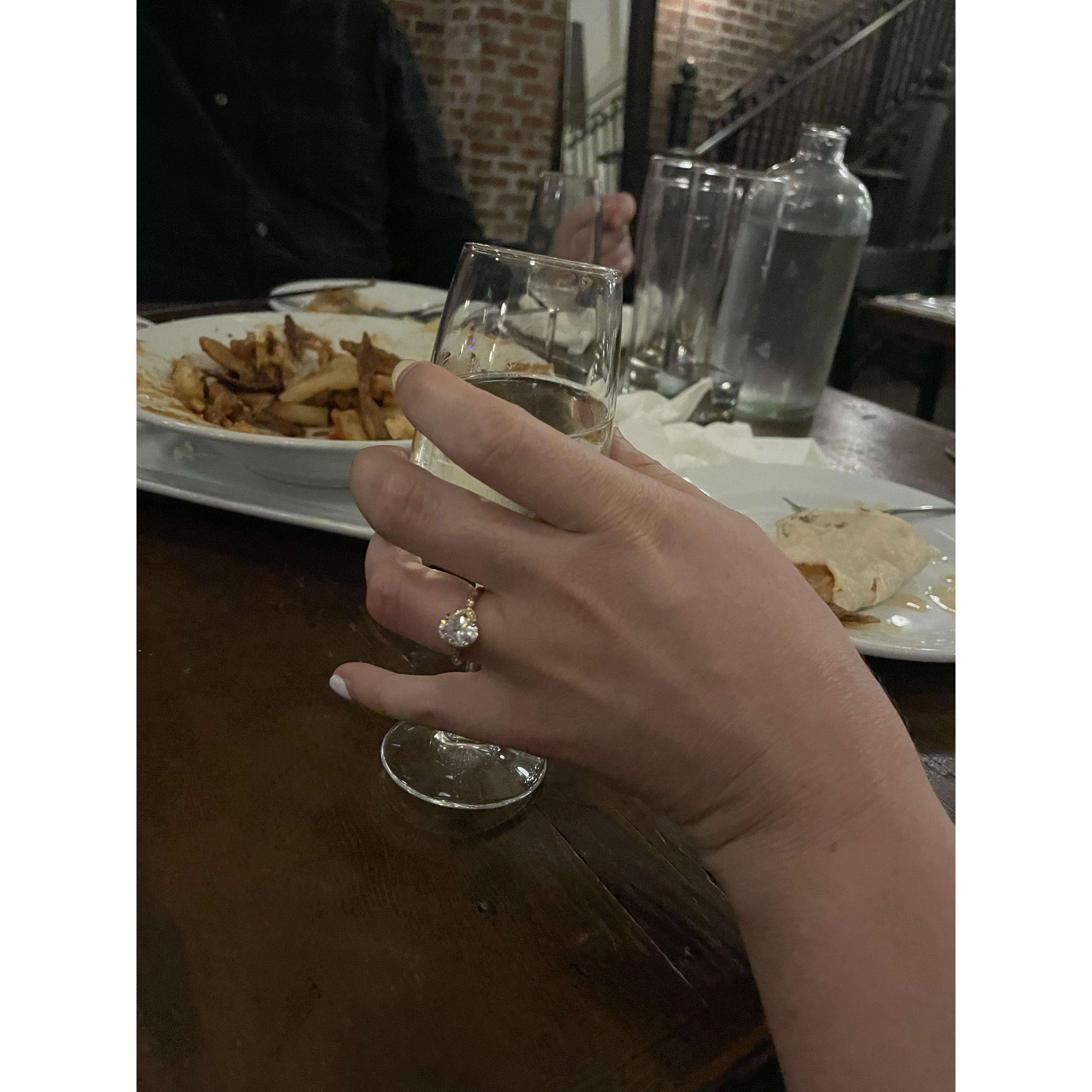 Proposal at our first date spot.