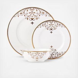 Opal Innocence Scroll Gold Boxed 3-Piece Place Setting, Service for 1