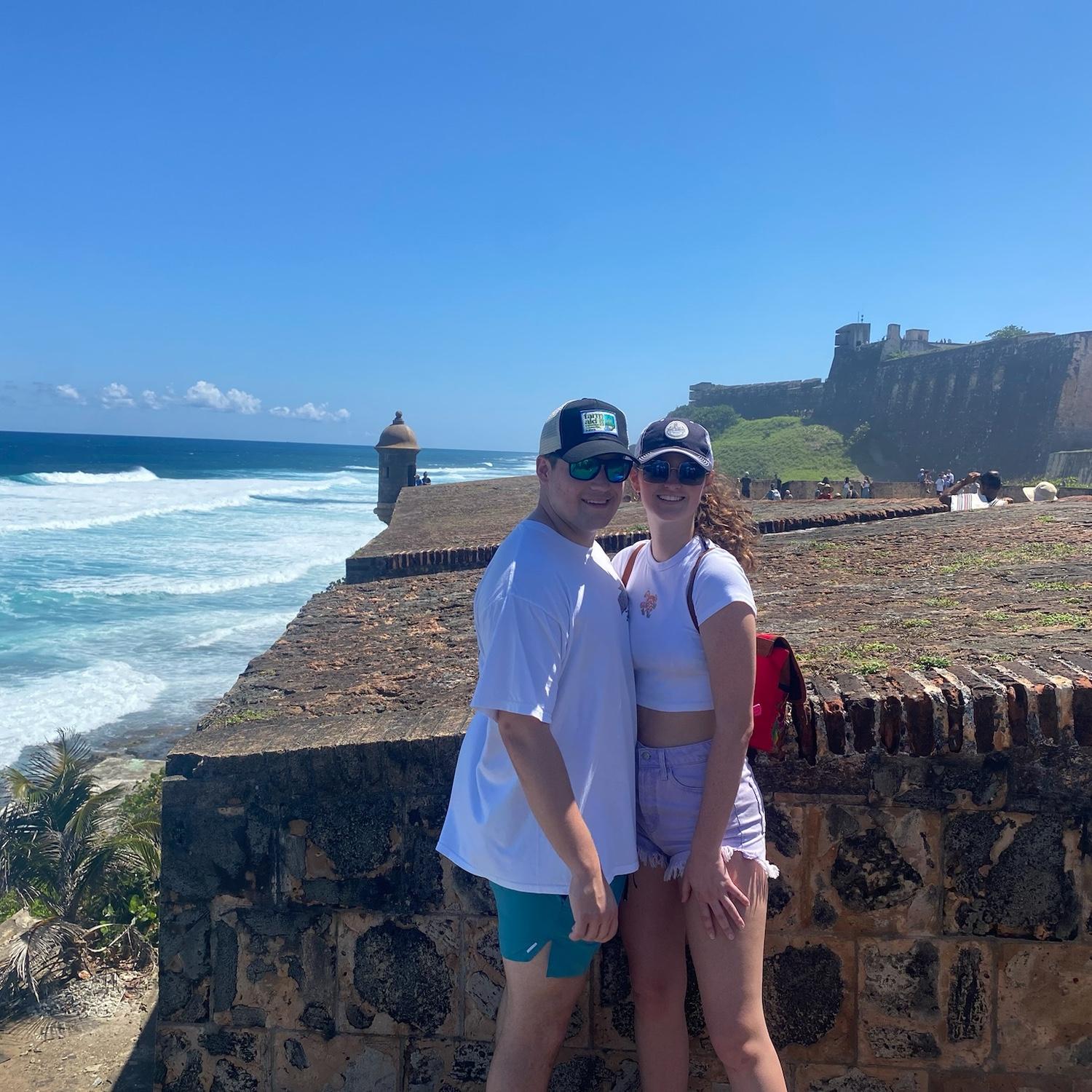 Standing on the fort walls!