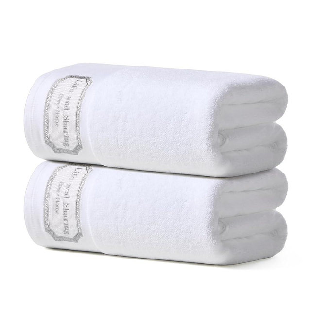 REDKISS 35x70 inches Luxury Bath Sheets Towels Set of 2, 100% Cotton & 700 GSM Ultra Soft & Highly Absorbent Bath Towels Set,Perfect for Bathroom,Spa and Hotel-White