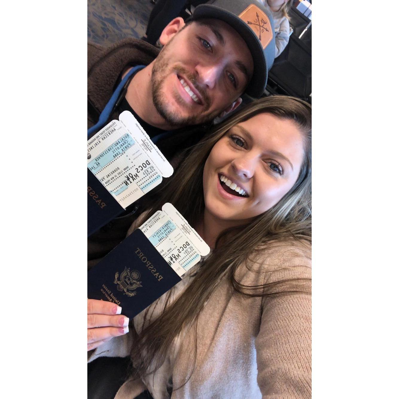 His first time out of the country!! After I begged him for more than half a year to get a passport!!