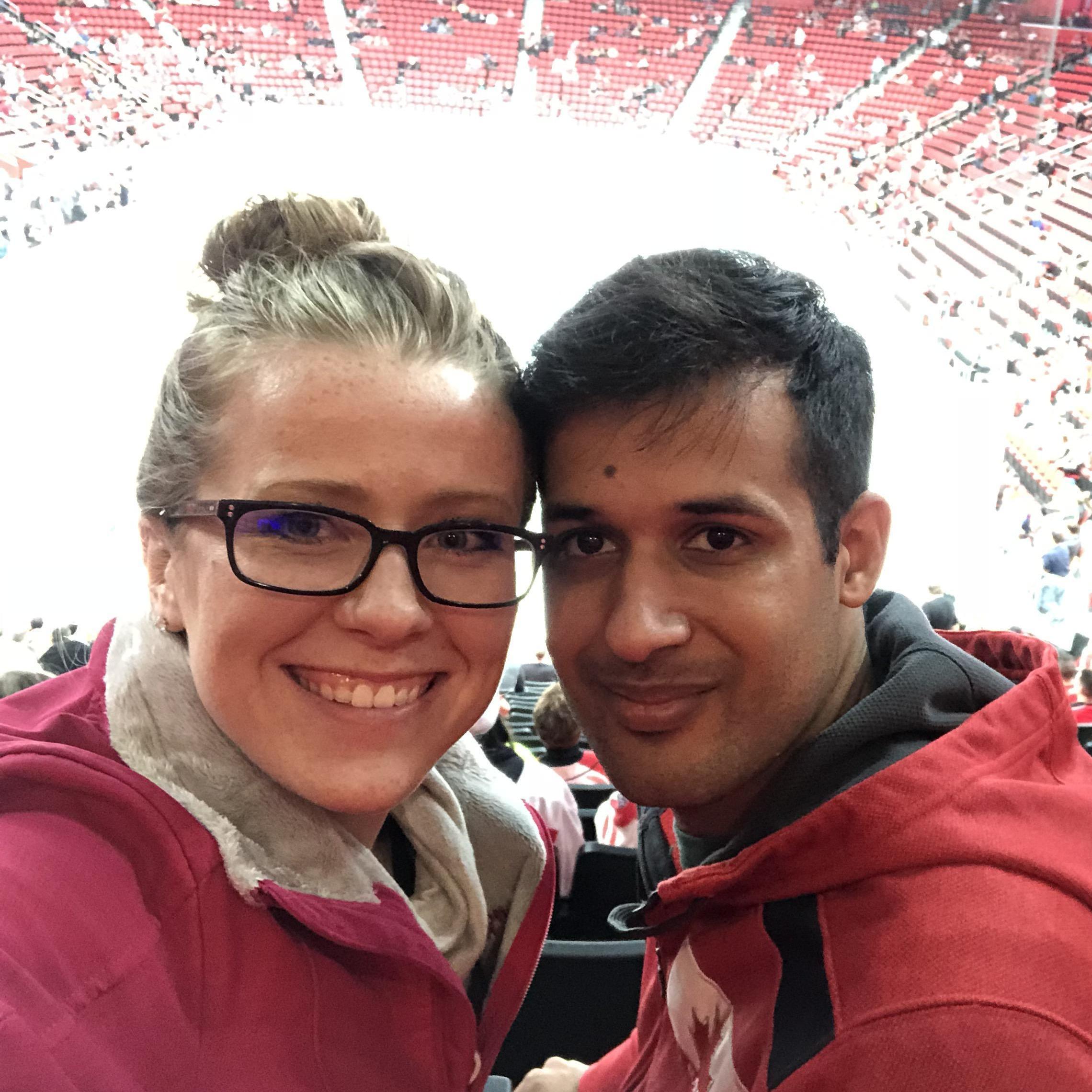 Detroit Red Wings game! We love going to hockey games together :)