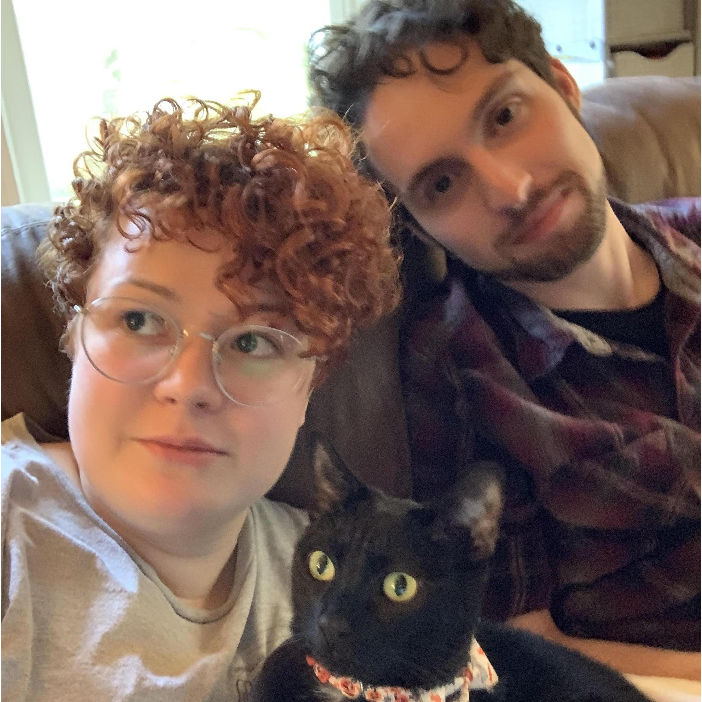 Not pictured: our other cat, Henry, who was being cute somewhere else at the time.