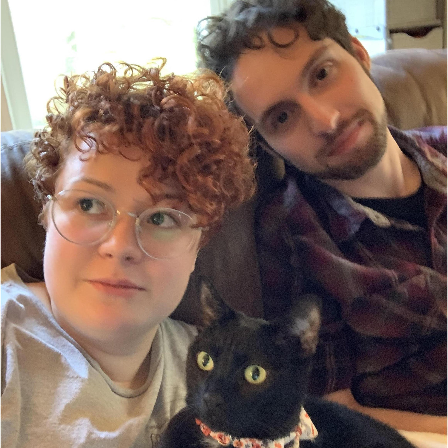 Not pictured: our other cat, Henry, who was being cute somewhere else at the time.