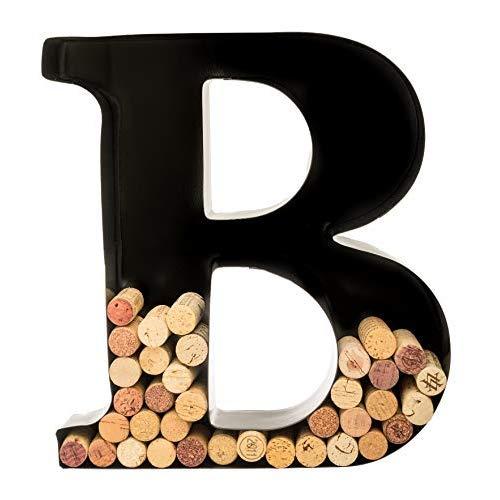 Wine Cork Holder - Metal Monogram Letter (B)