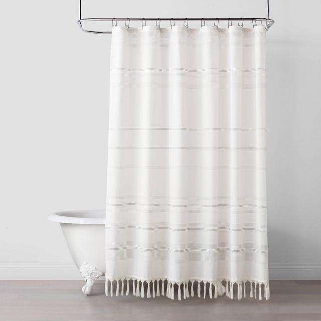 Woven Stripe Shower Curtain - Hearth & Hand™ with Magnolia