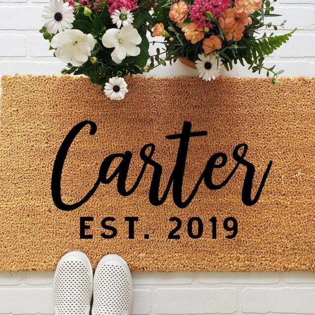 Personalized Doormat, Last Name Doormat, Custom Doormat, Welcome Mat, Housewarming Gift, Personalized Wedding Gift, Closing Gift