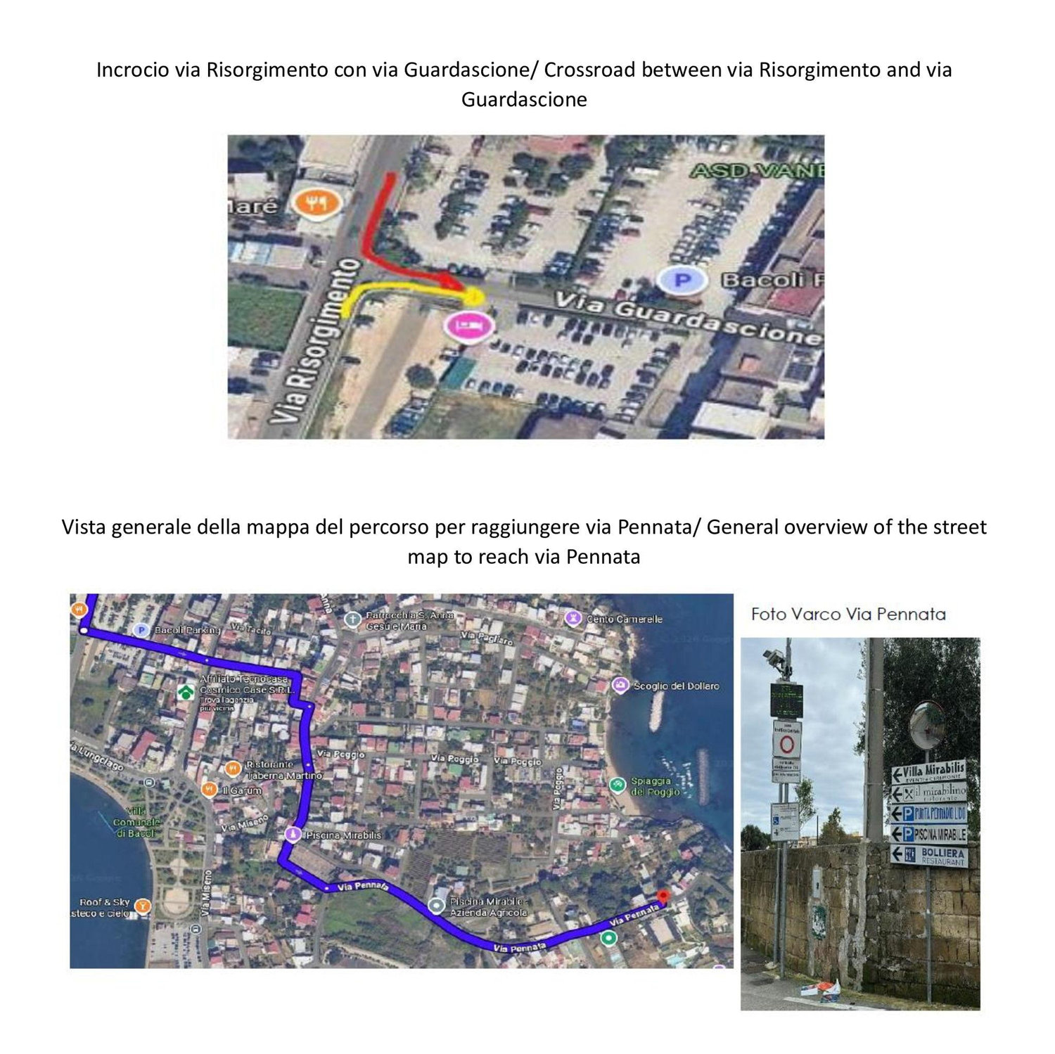 Indicazioni stradali per raggiungere Villa Mirabilis/Roadmap to reach Villa Mirabilis