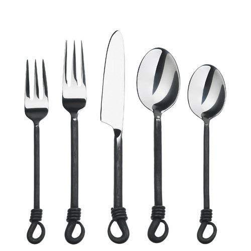 Gourmet Settings Twist and Shout 20-Piece Stainless Steel Flatware Set, Service for 4