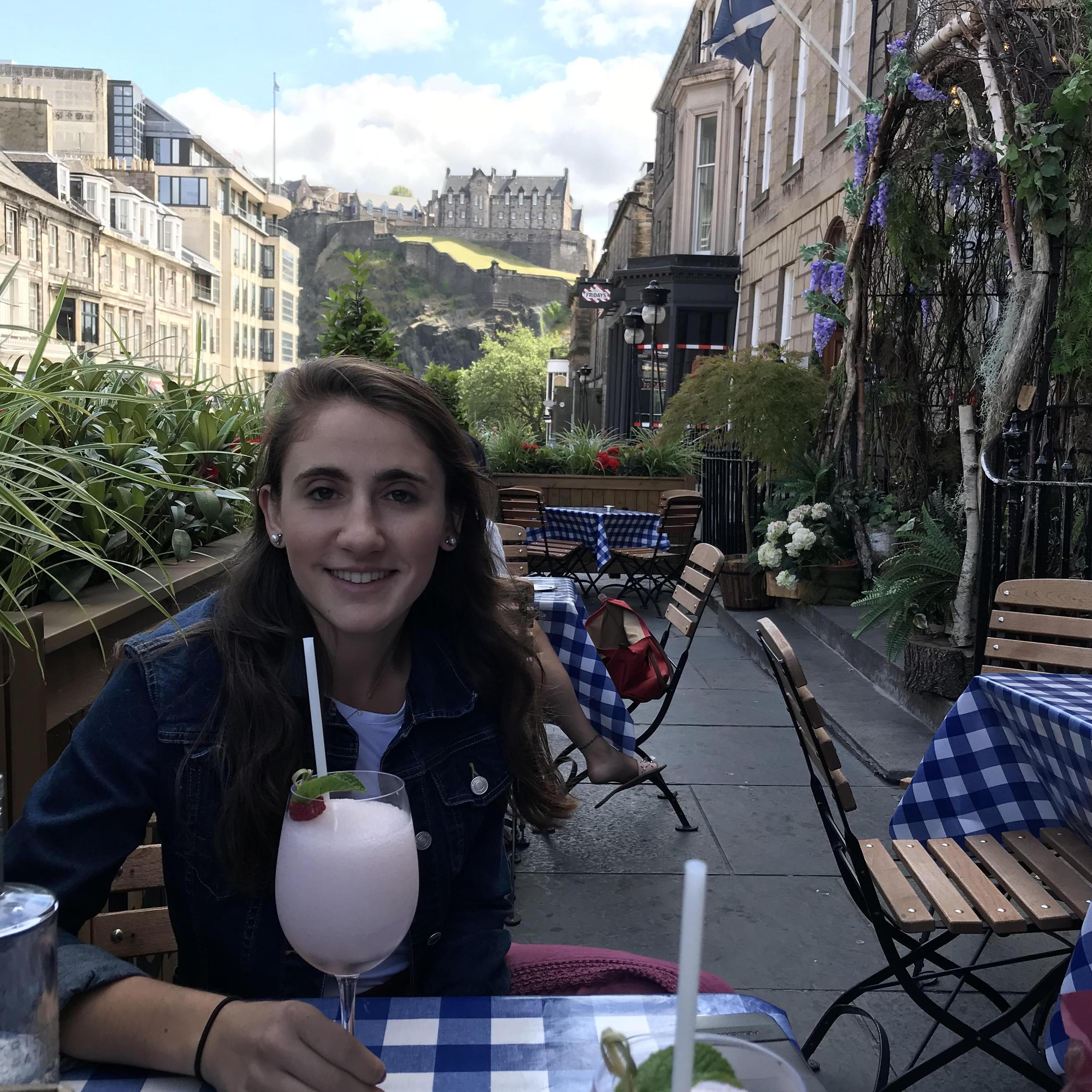 brunching near edinburgh castle, scotland, 2018