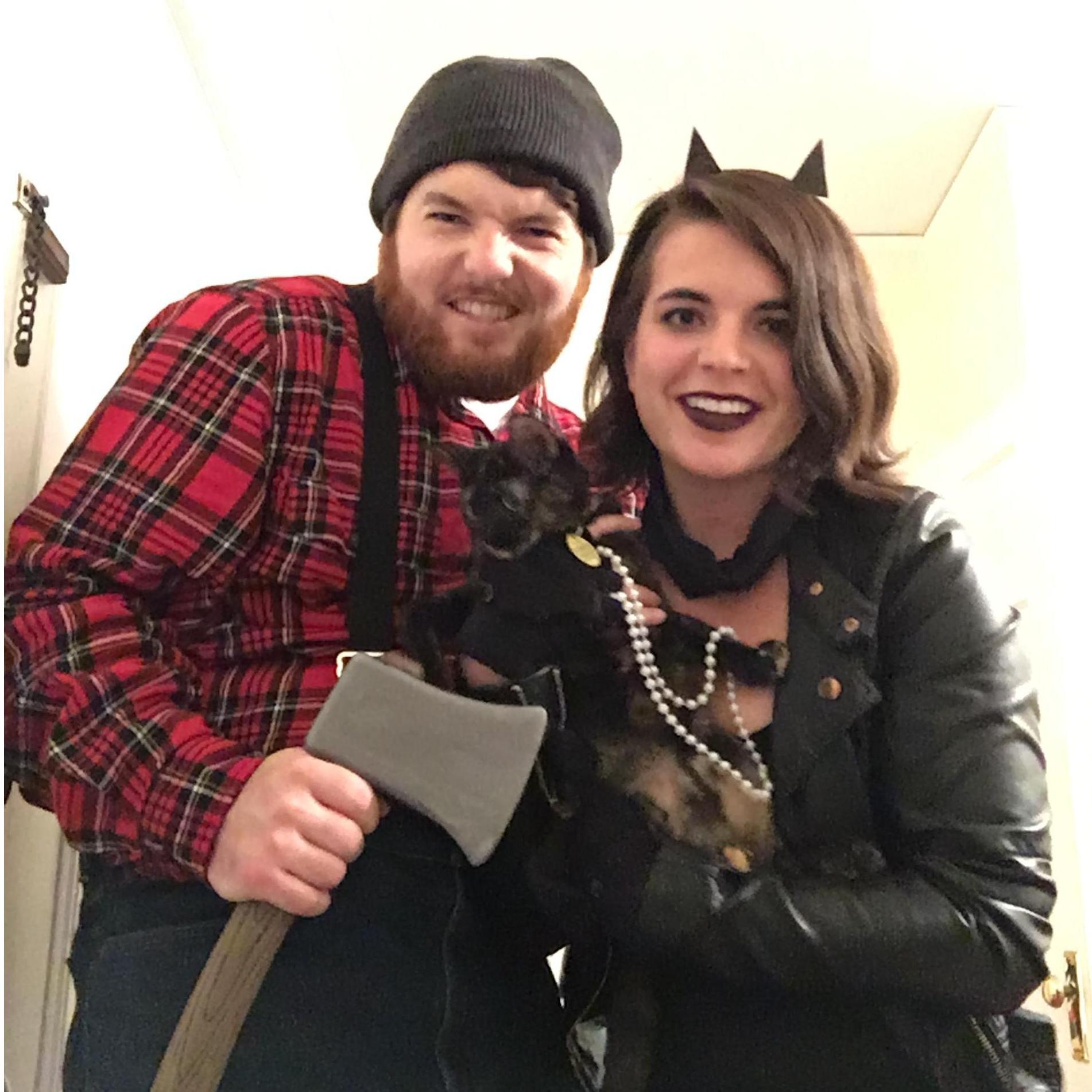 A lumber jack and "cat" burglar went to a party...