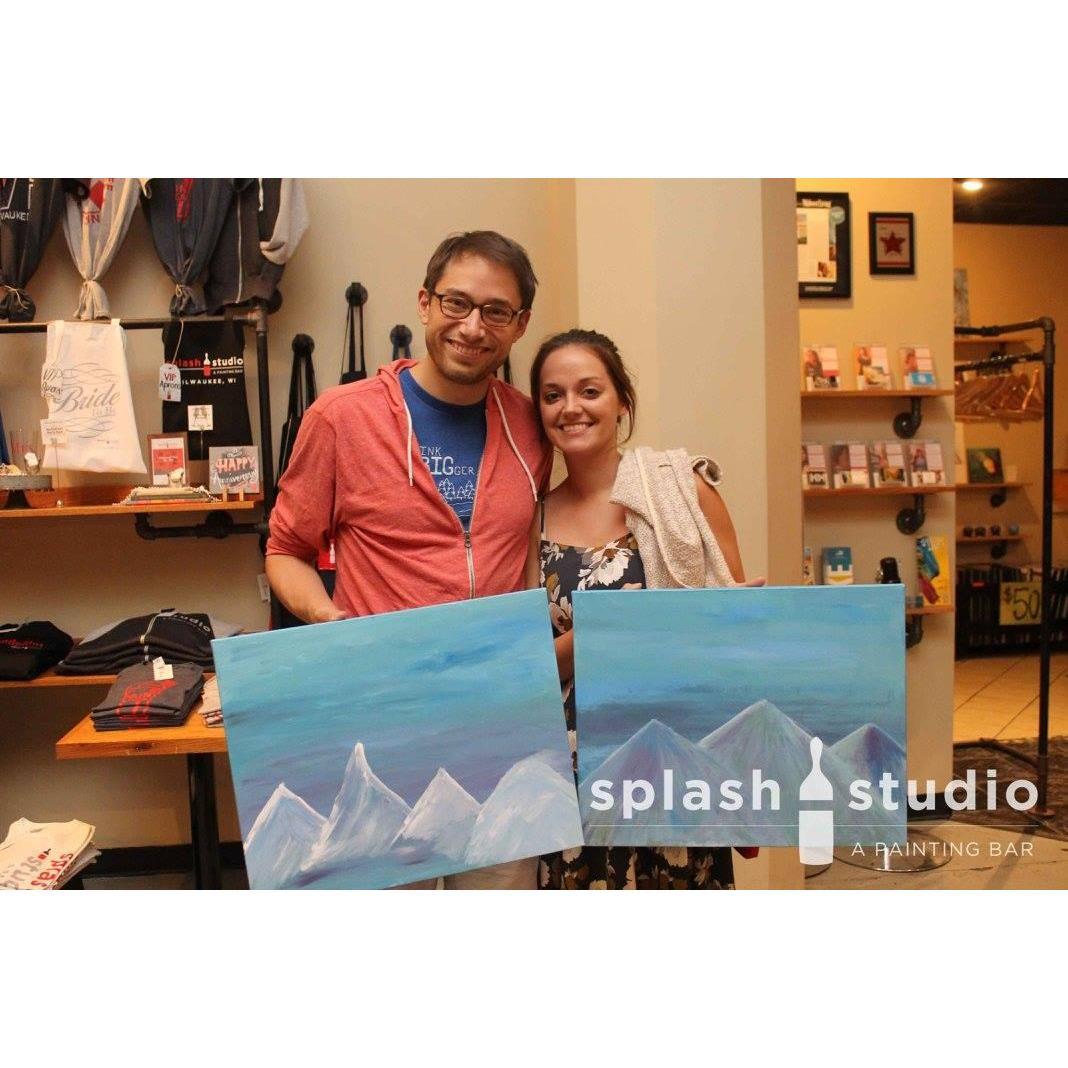 Our awesome paintings (Thanks, Amy!).