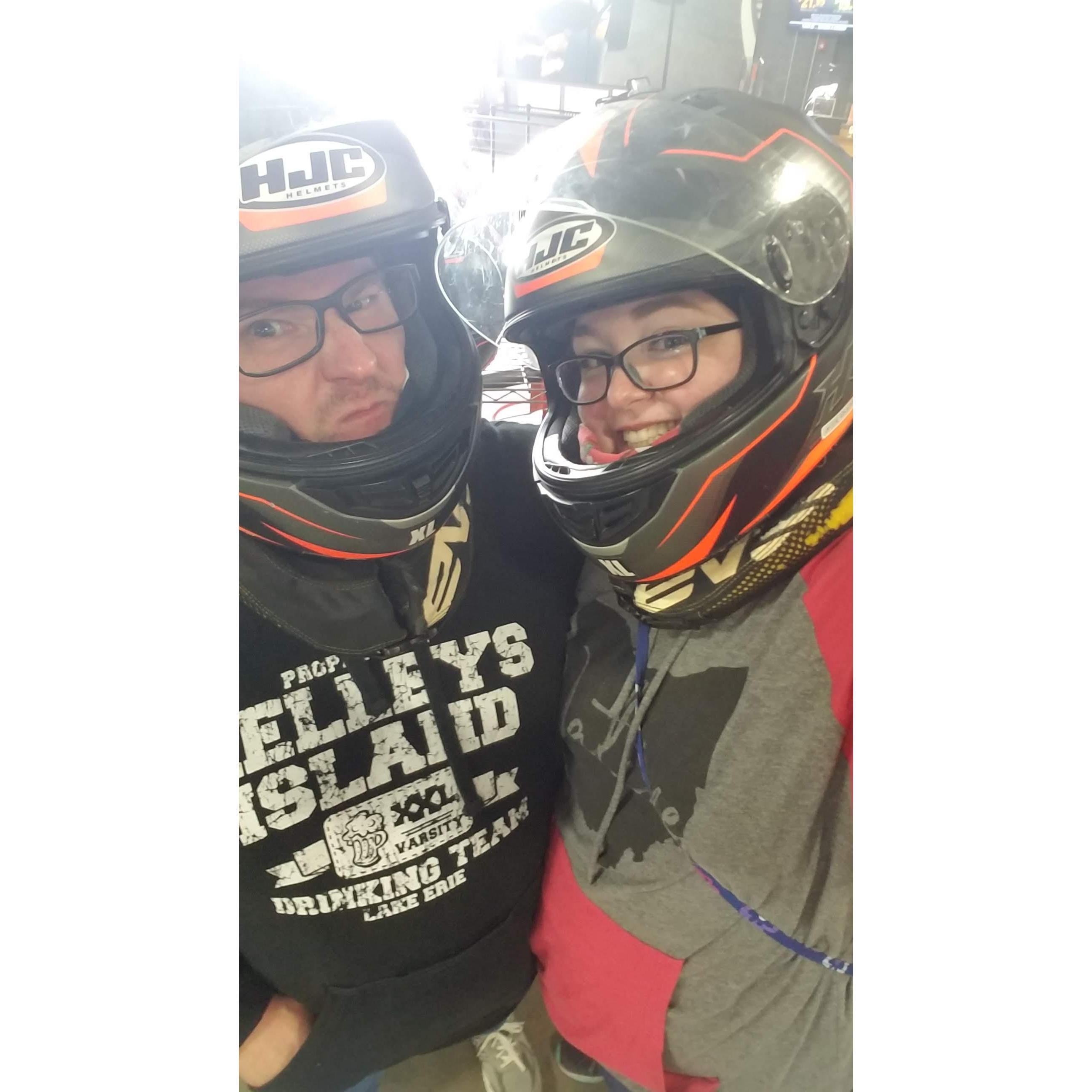 For John's birthday we went go-karting!