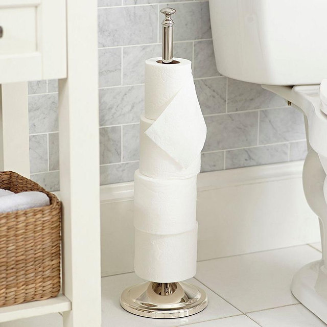 Mercer Polished Nickel Bathroom Toilet Paper Holder