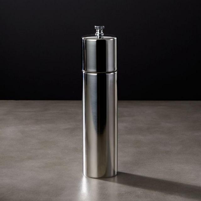 CB2 Post Silver Salt-Pepper Mill