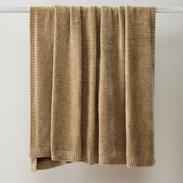 Luxe Chenille Throw, 50x60, Camel