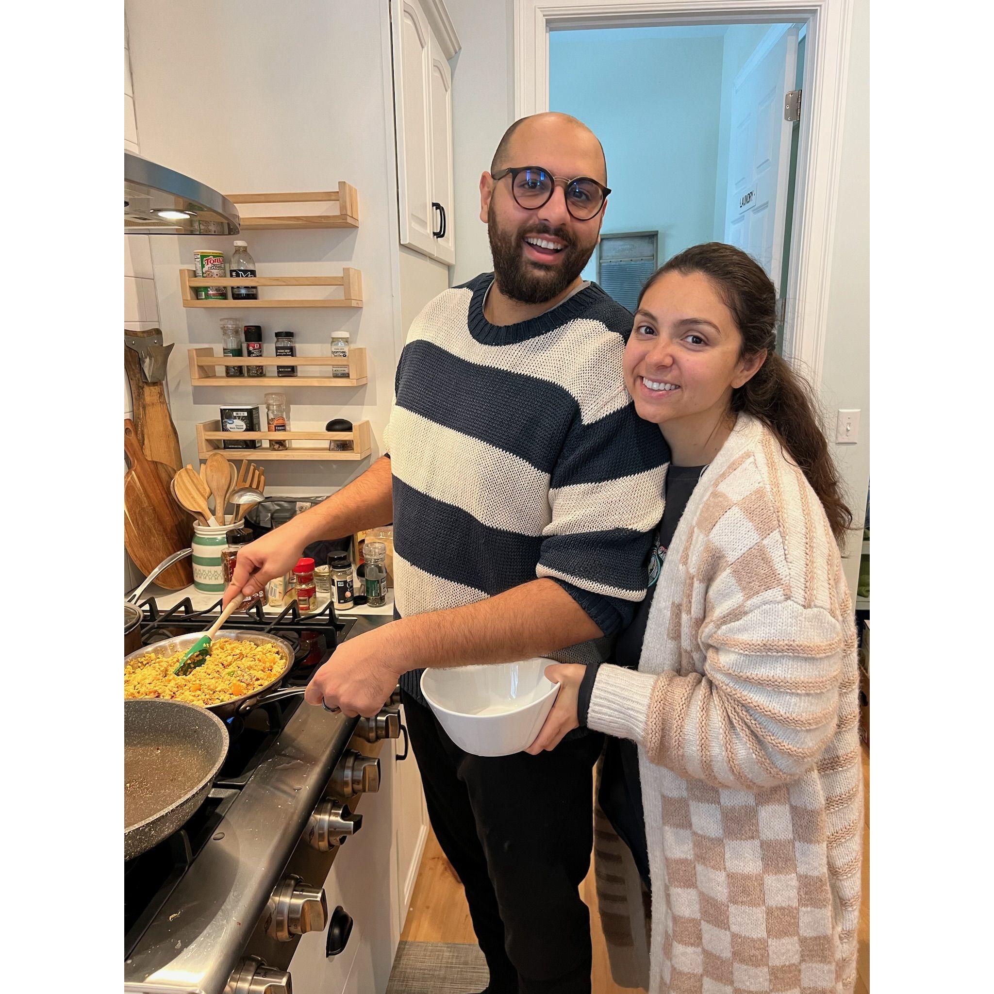 Christmas in Michigan, Soran loves to cook!