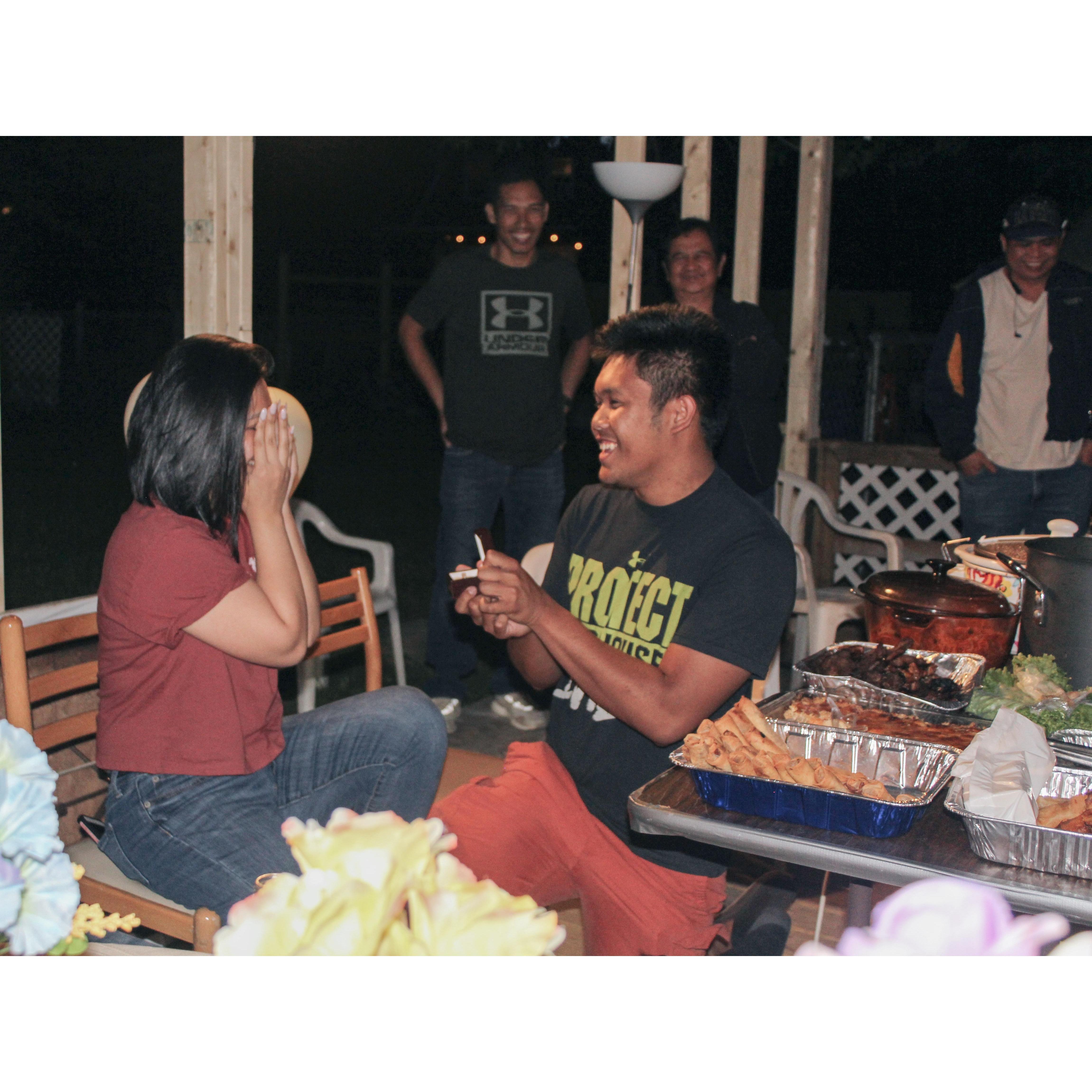May 25, 2016

The night he proposed in front of our families.