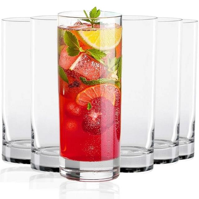 LEMONSODA Highball Drinking Glasses Set of 6 - 15oz