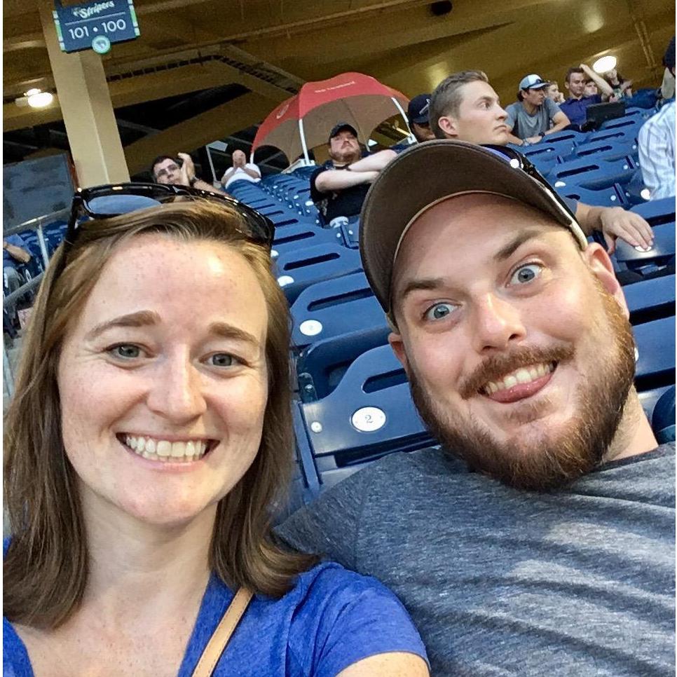 Goofing around at a Gwinnet Stripers game!