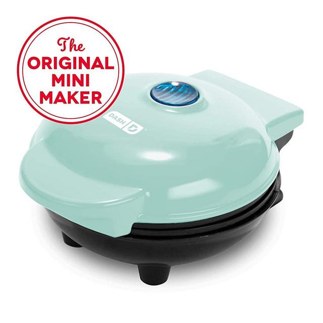 Dash DMG001AQ Mini Maker Portable Grill Machine + Panini Press for Gourmet Burgers, Sandwiches, Chicken + Other On the Go Breakfast, Lunch, or Snacks with Recipe Guide - Aqua