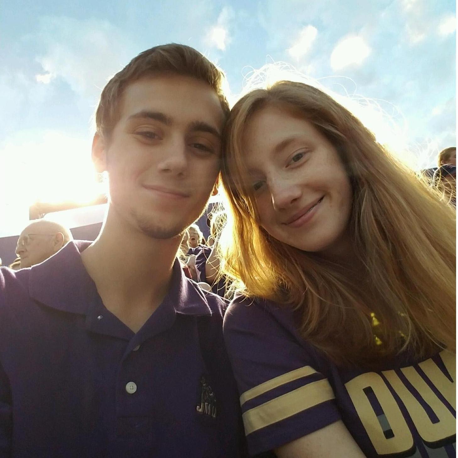 One of our first JMU football games together.