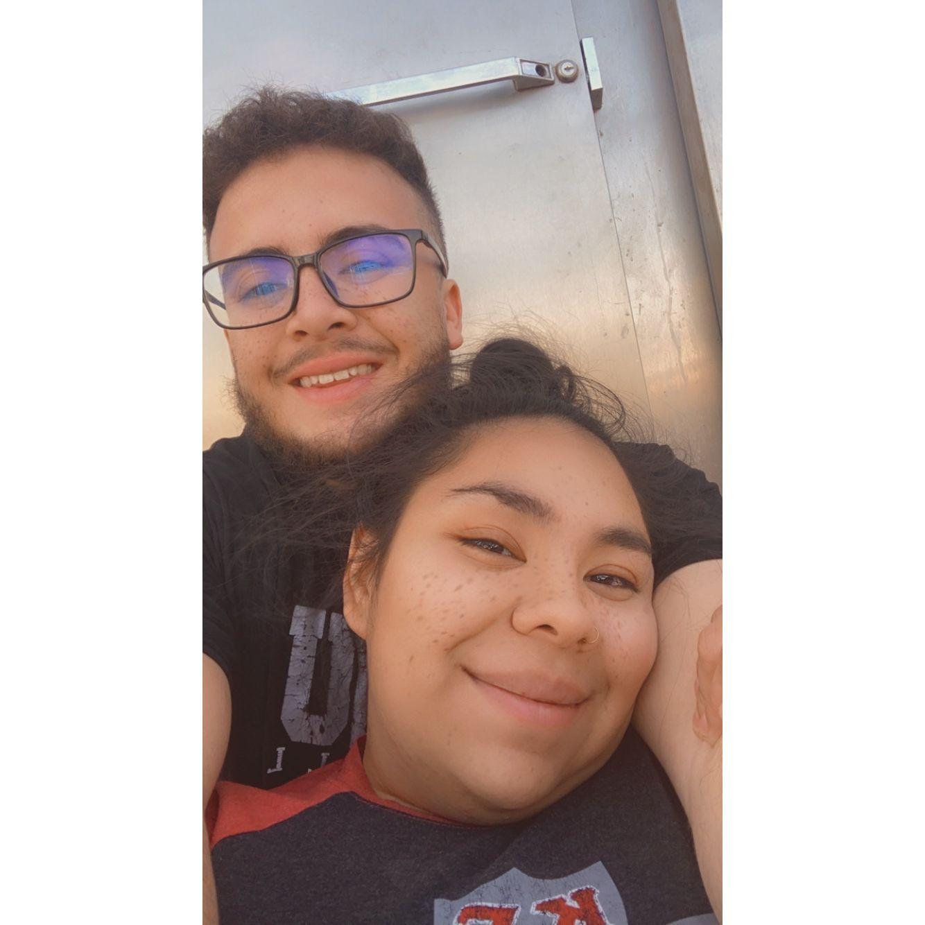 Taking a work break together
