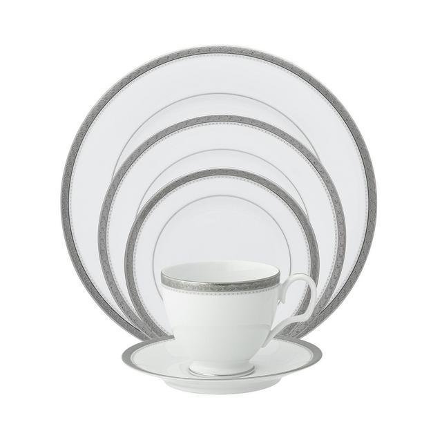 Noritake Charlotta Platinum 5 Piece Place Setting