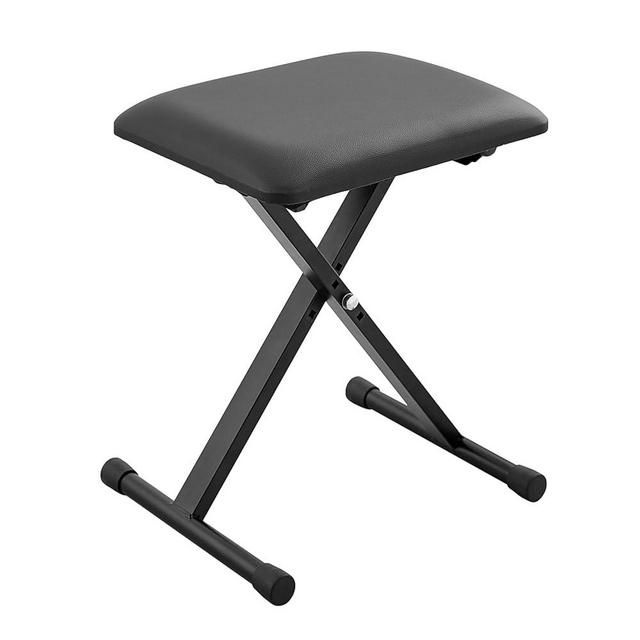 VEVOR Piano Bench, Adjustable Portable Upholstered Piano Bench, X Style Foldable , 20.1 Inch, Black