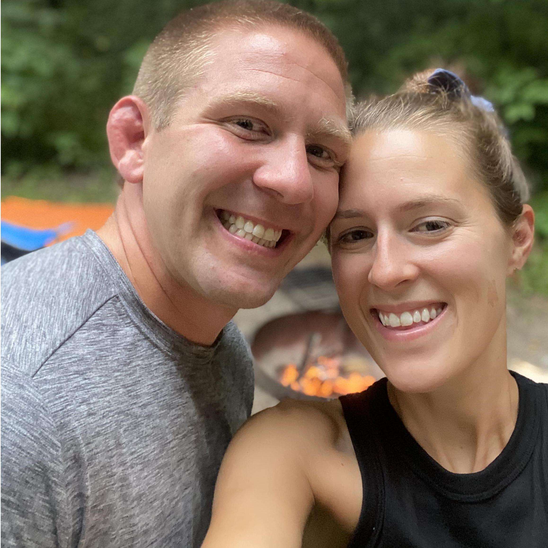 Our first time camping. Not pictured: two dirty dogs!