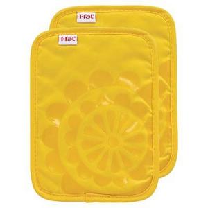 Yellow Medallion Silicone Pot Holder 2 Pack (6.75"x9") T-Fal