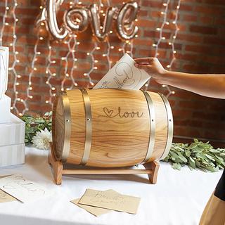 Love Wine Barrel Reception Gift Card Holder