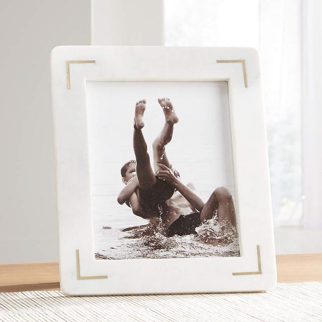 8"x10" White Marble Picture Frame