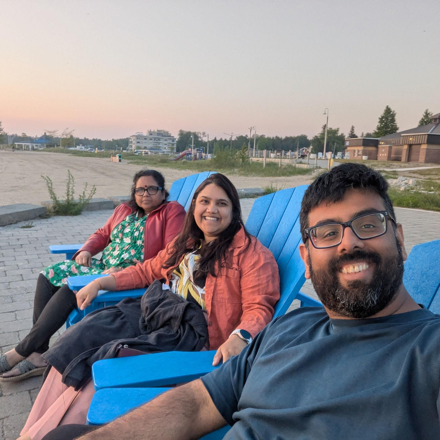 Watching the sunset on the beach in Port Elgin