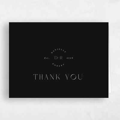 Black Wedding Thank You - Okavango Landscape