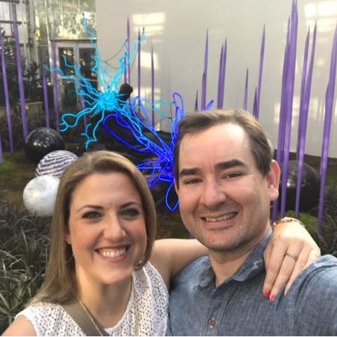 At the Atlanta Botanical Garden for the Chihuly Exhibit