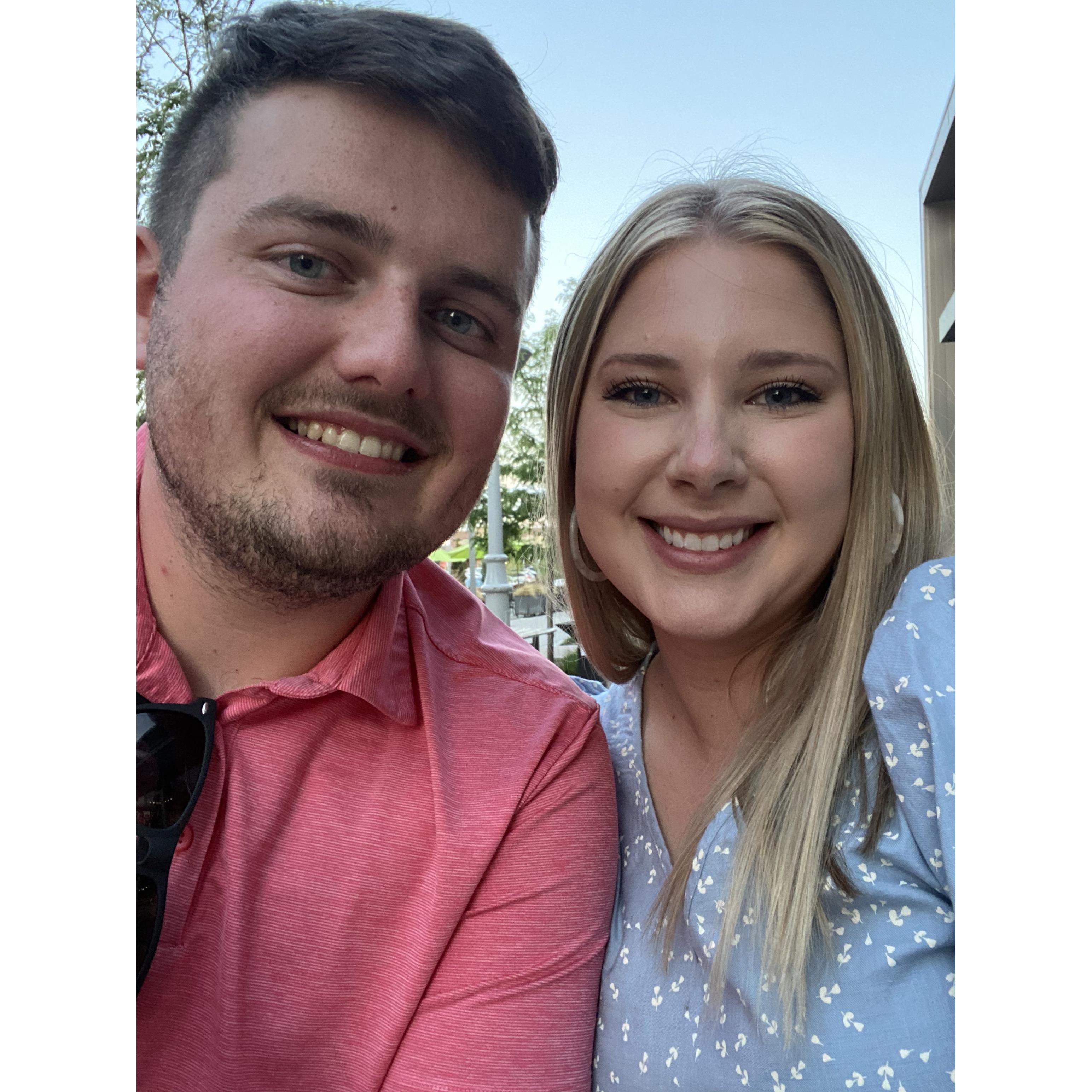 Dinner afterwards feeling all the engagement bliss!
